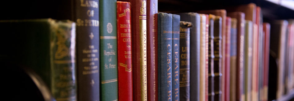 Books on a shelf