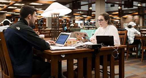 Alex George '19 Students Studying, Phillips Memorial Library, Lifestyle
