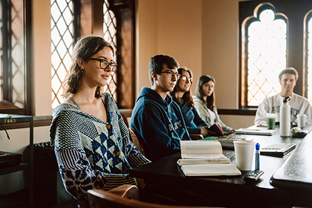 Angela Licia Carlson, professor of philosophy, Honors Development of Western Civilization Seminar, Honors Seminar Room, Civ, DWC