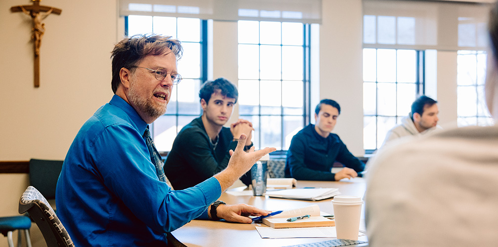 Alex Moffett, Alexander Moffett, associate professor of English, Development of Western Civilization Seminar, Civ, DWC